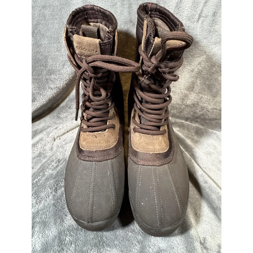 Adidas Yeezy 950 Boots Mens Size 10 Brown Nylon Duck Snow Winter Outdoor AQ4830